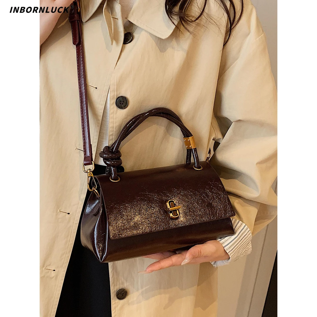 新款时尚百搭单肩包女简约休闲手提2025新款小方包包高级感腋下包