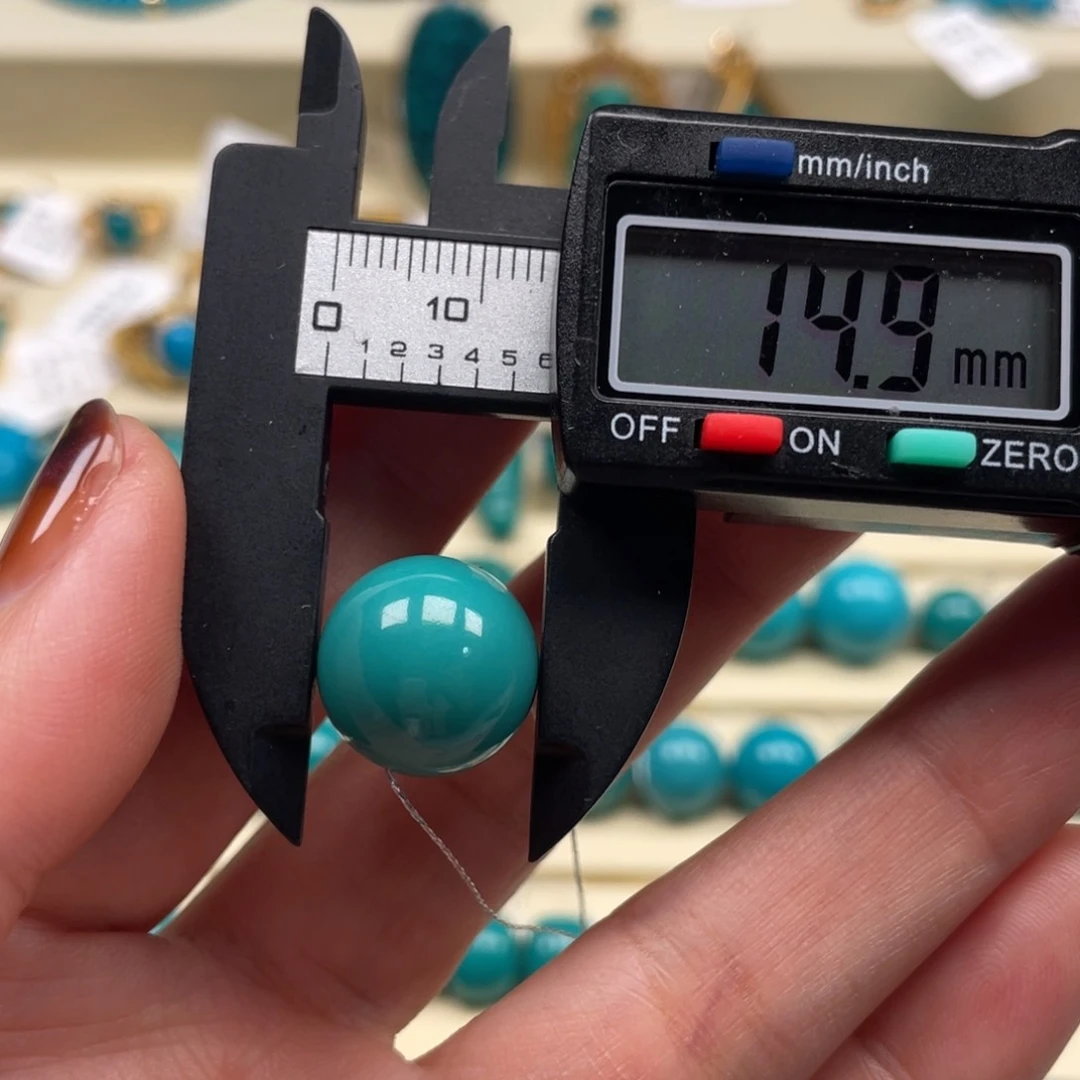 未镶嵌绿松石珠宝奇石圆珠