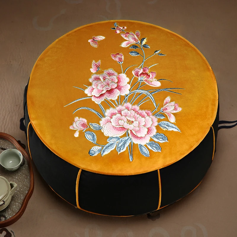 【达人专属】网红刺绣款坐墩（黄色）