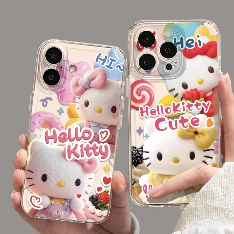 适用苹果16/华为pura80/小米15/vivo/oppo玩偶公仔凯蒂猫女手机壳