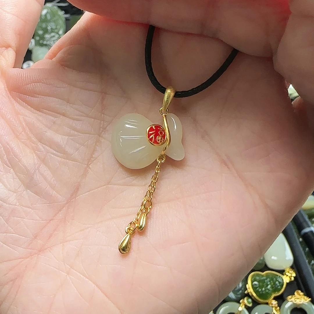 吊坠(不含链)银S925镶嵌和田玉