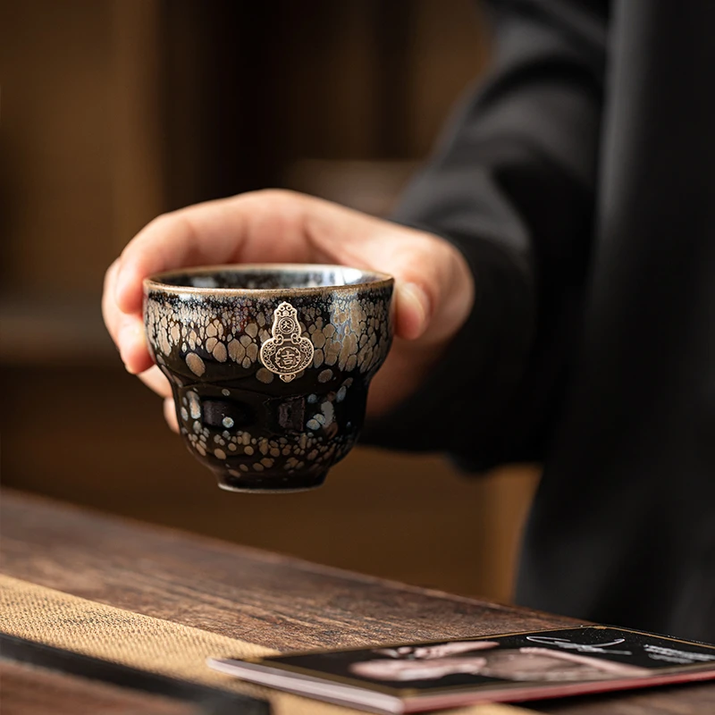 【西泠上新】银与福器-葫芦对杯中式茶具主人杯高档品茗杯HF