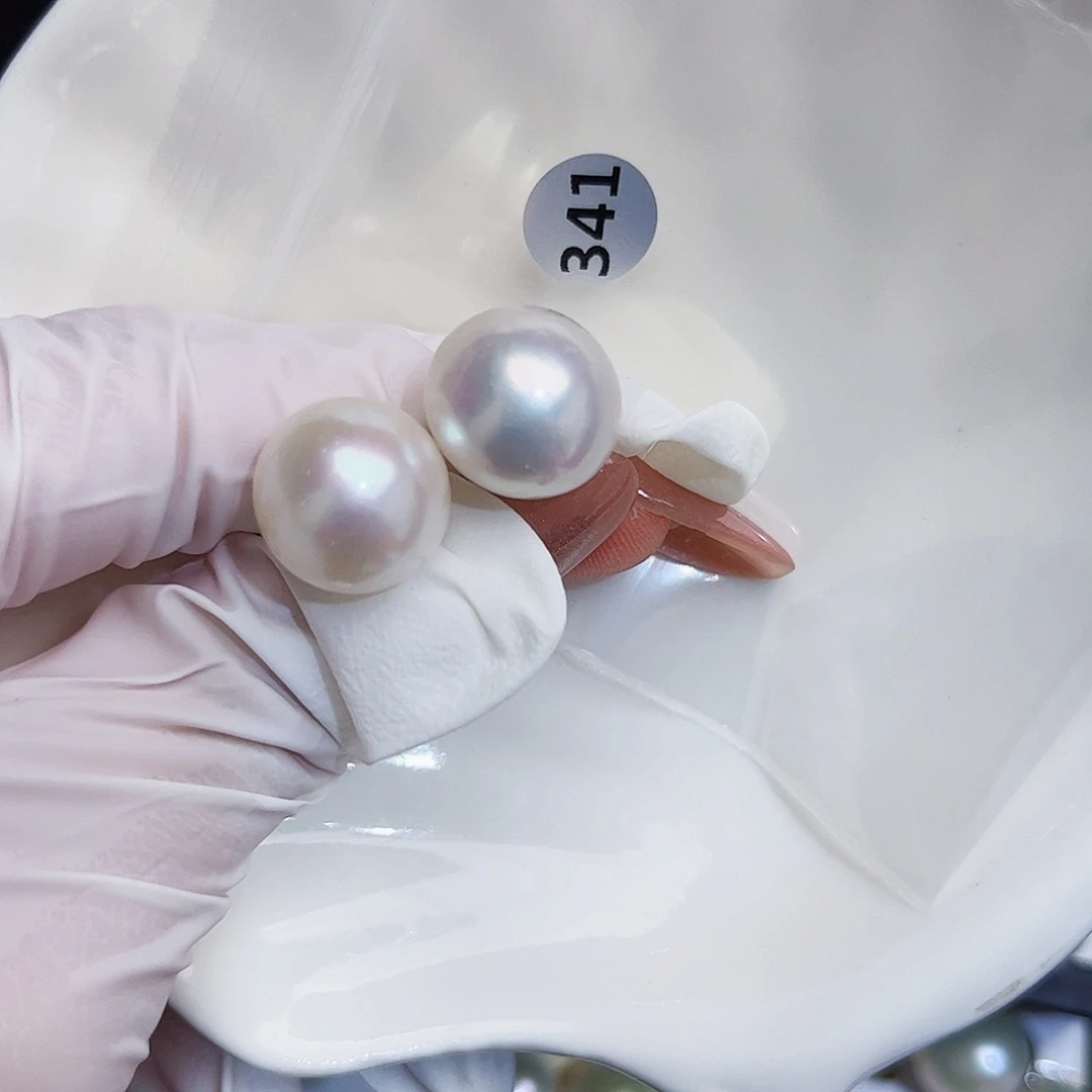 耳饰银S925镶嵌淡水珍珠