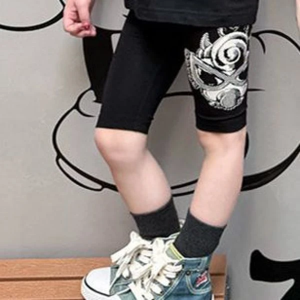 大金定制新款潮牌奶嘴夏季男女童棉感五分百搭打底裤