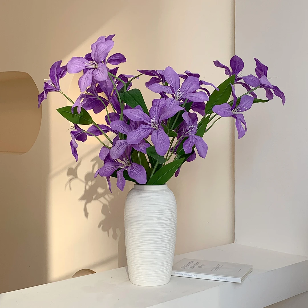 ins风仿真花火焰兰假花相框家居客厅桌面花艺玄关花艺摆件装饰品