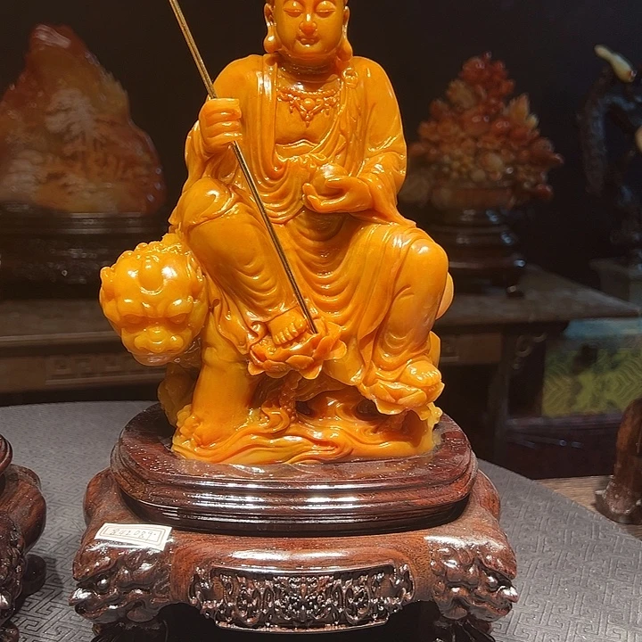 景***蓝寿山石寿山石雕刻工艺品