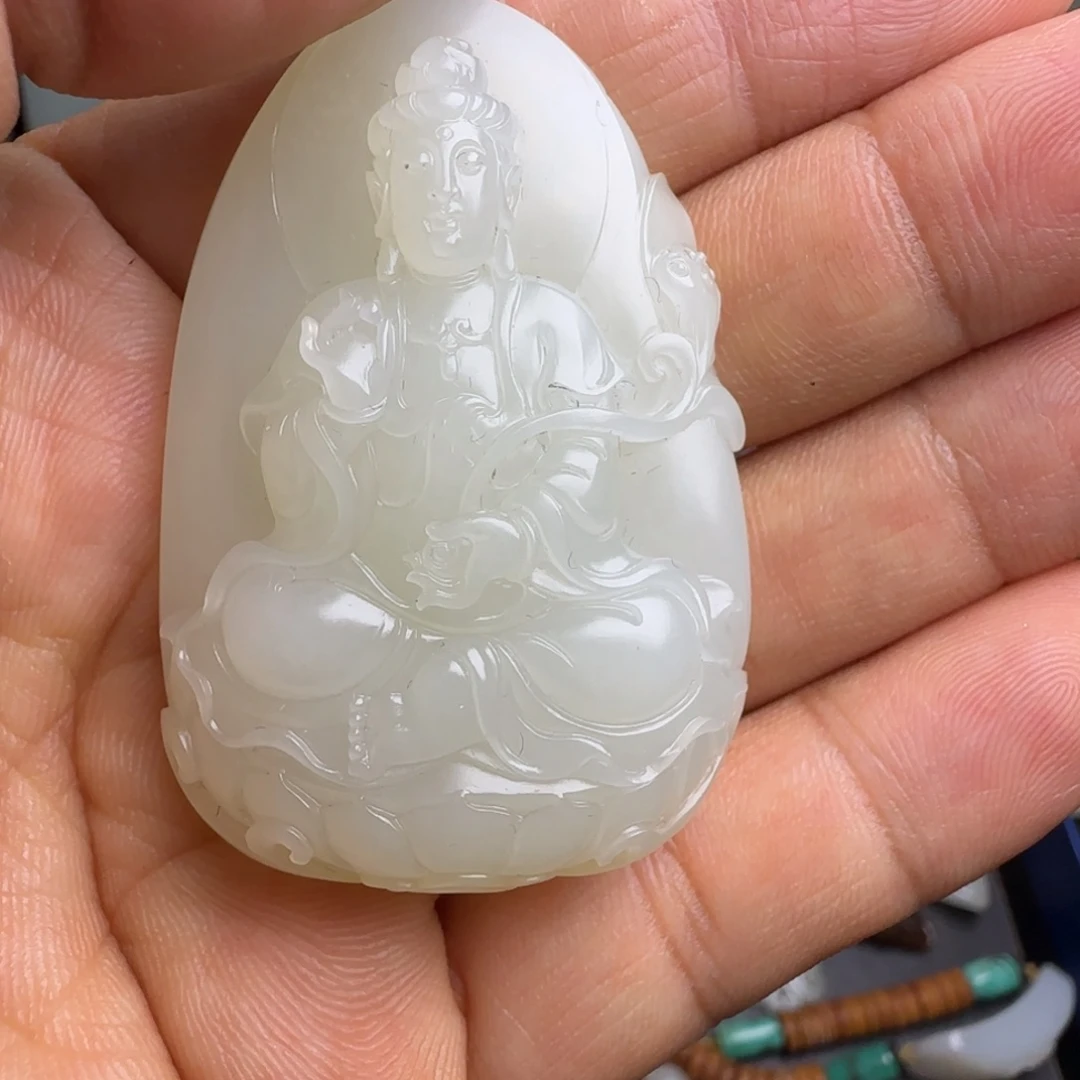 和田玉牌子未镶嵌胡*