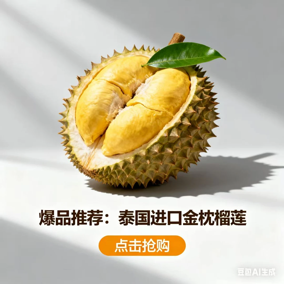 【全场19.9一斤】泰国树熟金枕榴莲4-10斤皮薄肉厚核小新鲜榴莲金枕泰国
