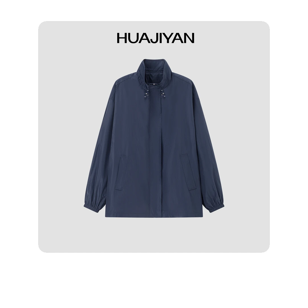 华吉言/HUAJIYAN【破风者】oversize立领极简百搭上衣外套