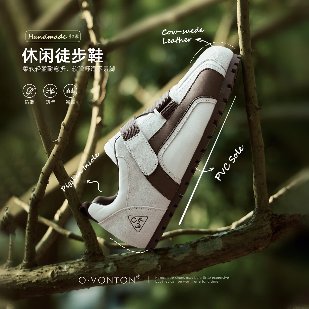 青婉田原创小众设计休闲鞋女2025新款魔术贴丑萌勃肯鞋复古德训鞋