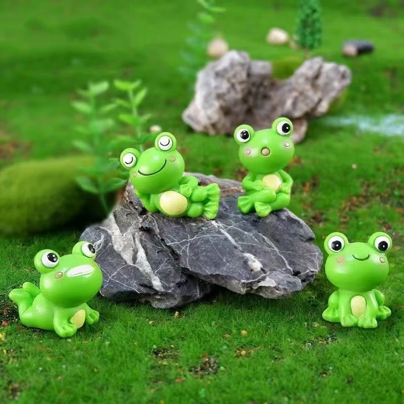 青蛙小摆件树脂工艺品迷你创意园艺造景微景观装饰配件仿真动物