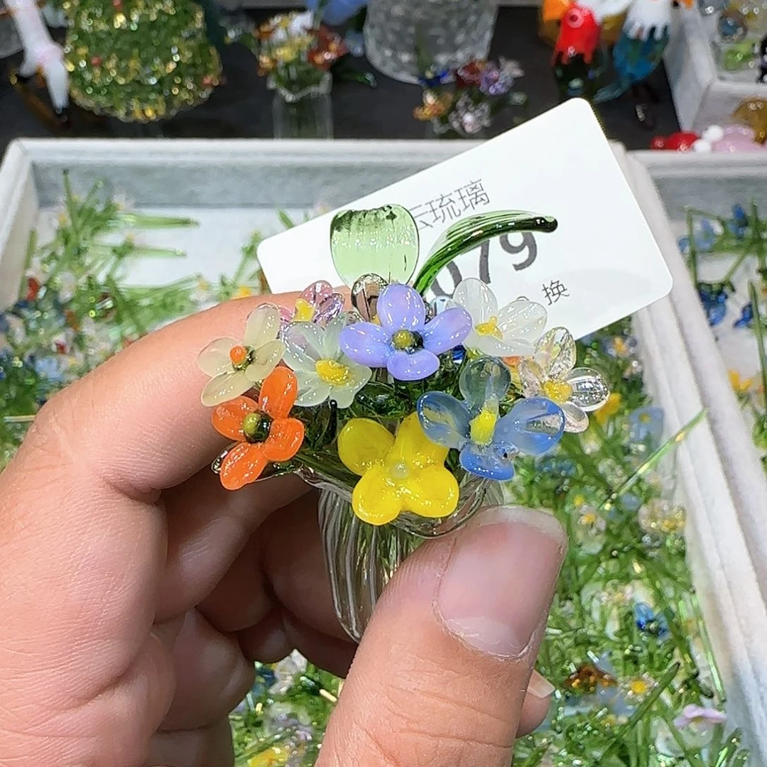 琉璃手工艺品079小花