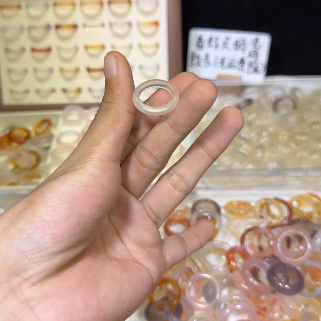 玛瑙/玉髓戒指未镶嵌10号港11