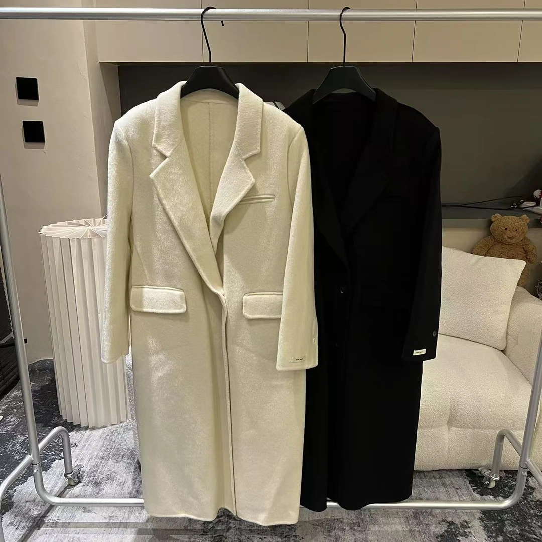年中孤品~【柏林严冬】100%羊毛~冬款长毛双面羊毛毛呢大衣外套8806