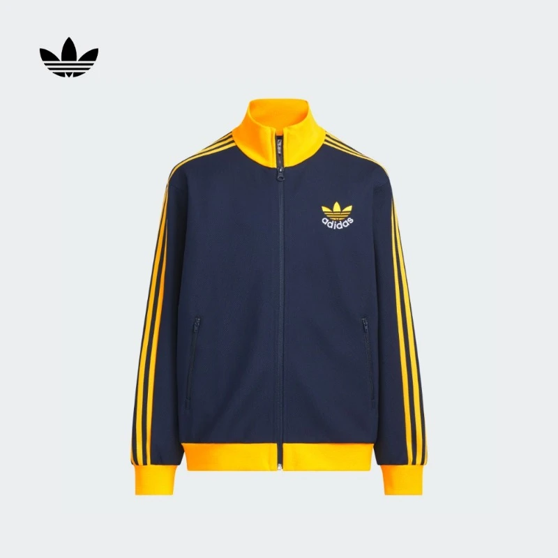 adidas阿迪达斯官方三叶草男大童双旦礼遇运动立领薄外套 KB4591