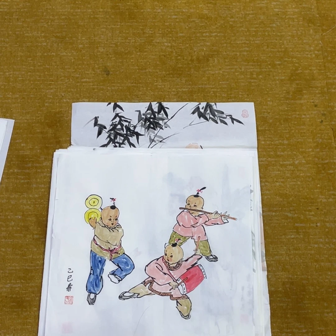 国画人****年绘画作品十张一平尺66666