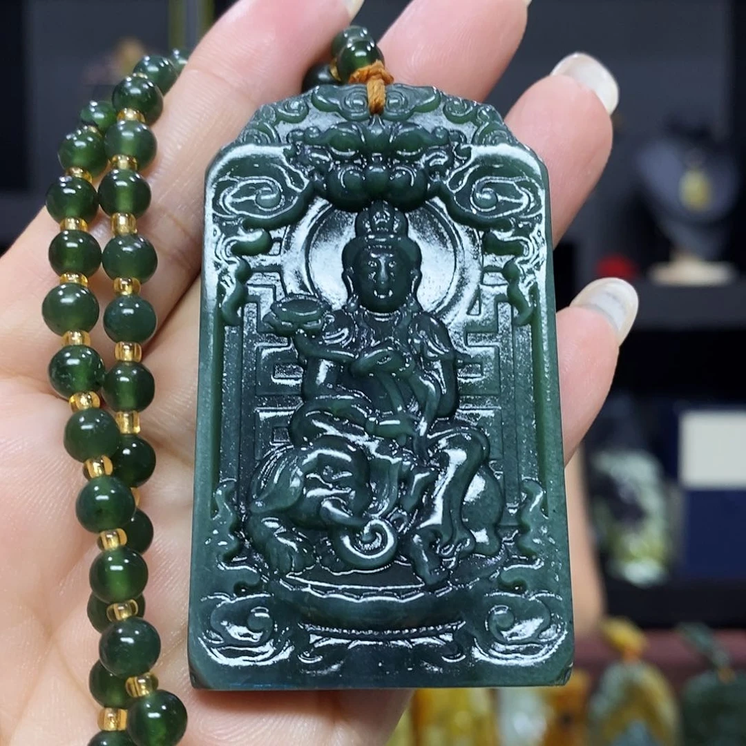 岫玉未镶嵌挂件吊坠项链手链