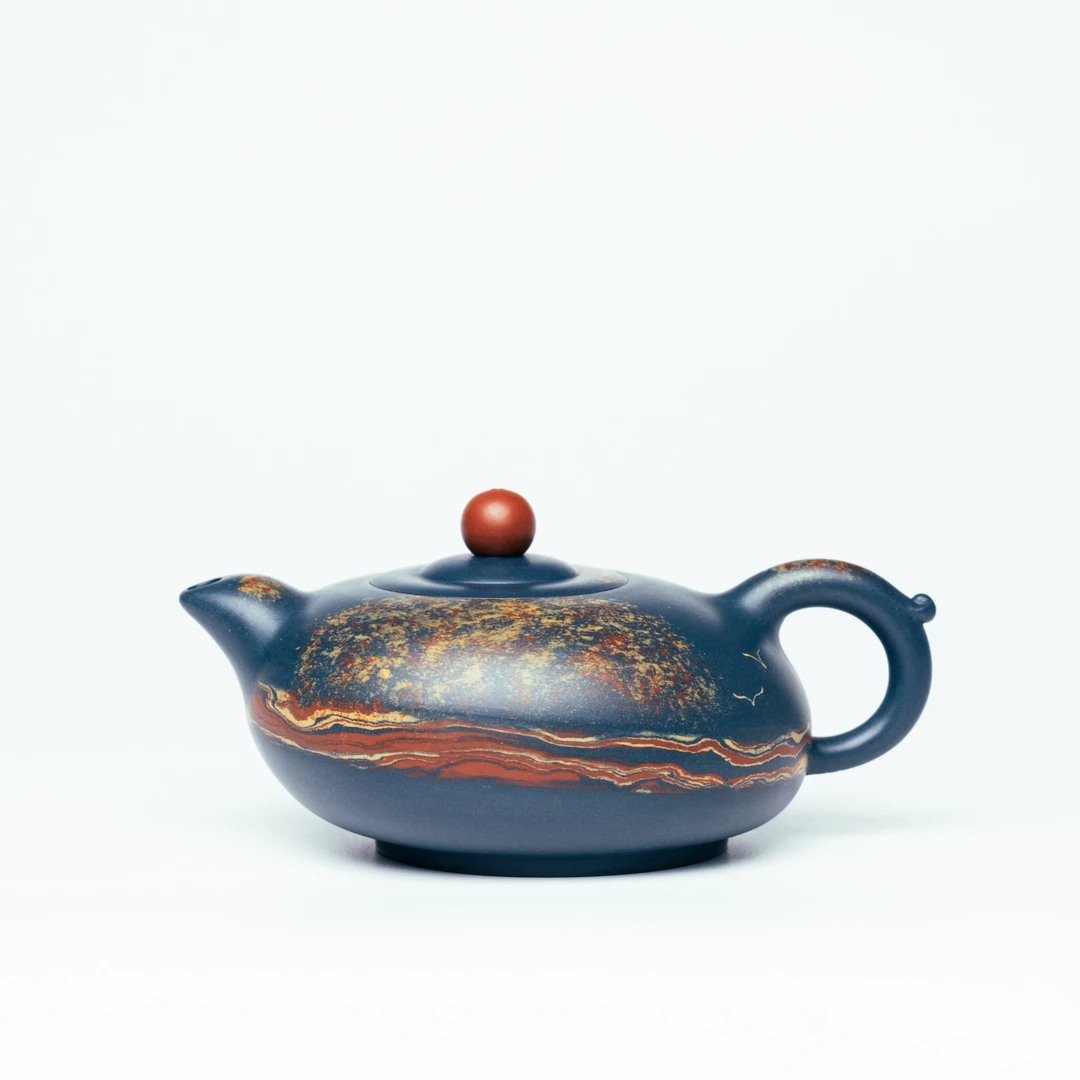 JCY【季畅园创始人 国大师 季益顺】 晨曲 老墨绿泥绞泥工艺宜兴紫