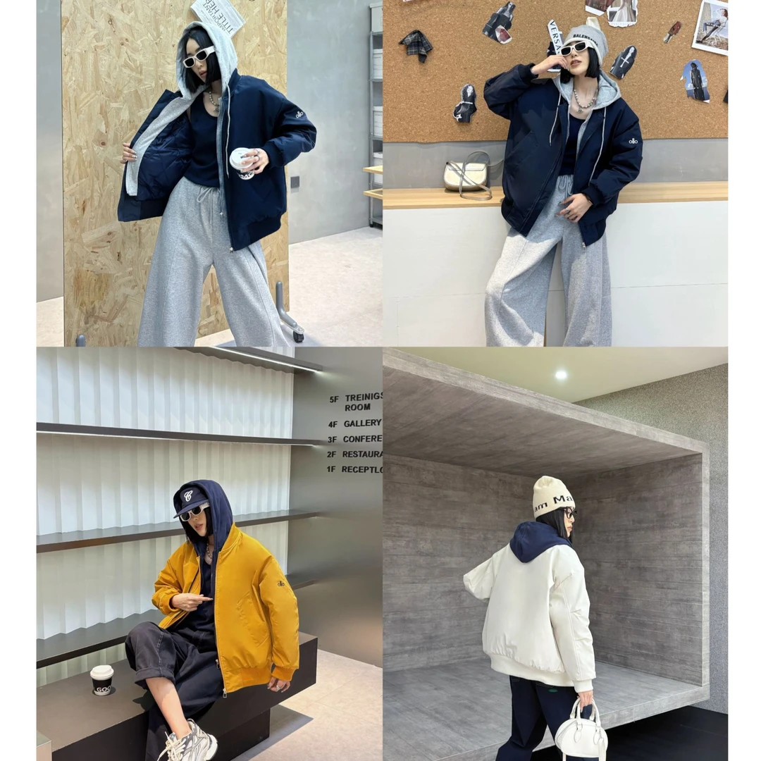 2025秋冬季新款时尚特体大码冲锋衣夹棉帽衫胖MM15801