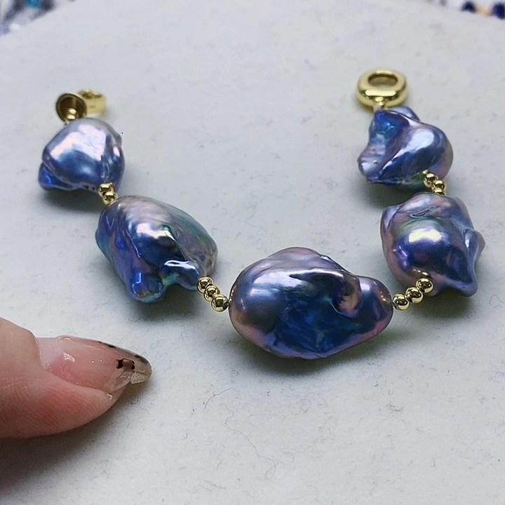 银S925镶嵌耳饰淡水珍珠人**醒