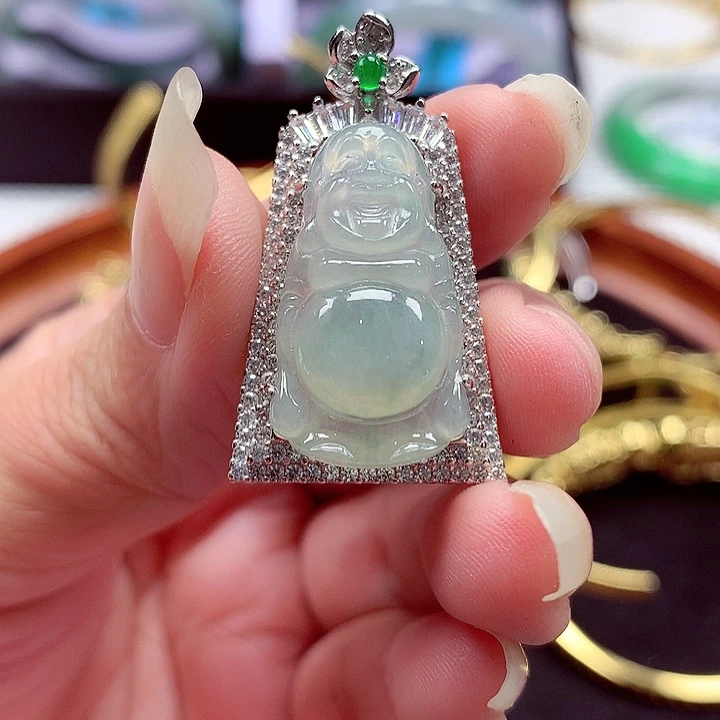 颈饰银S925镶嵌翡翠翡翠