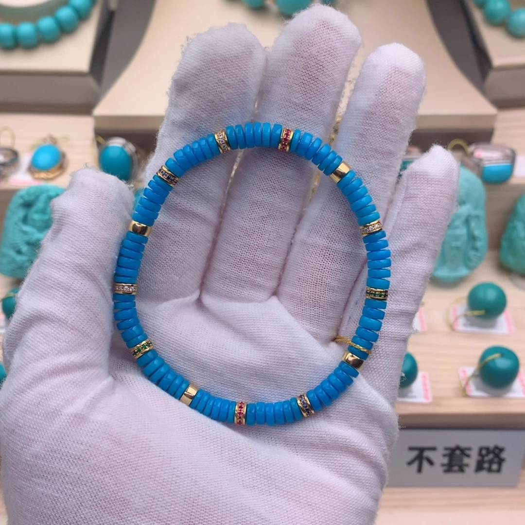 绿松石珠宝奇石18K金镶嵌