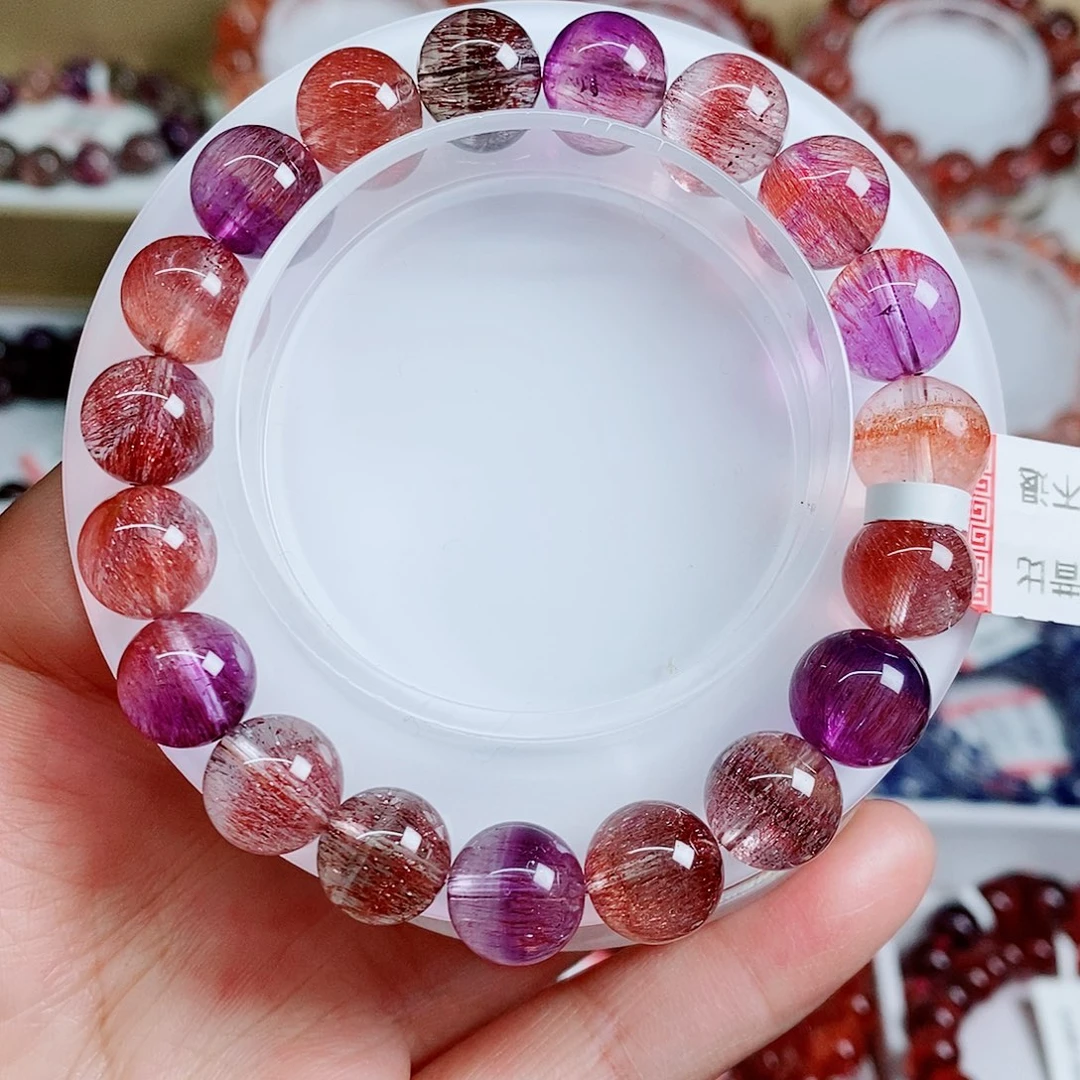 水晶手串未镶嵌稀有色糖果超七