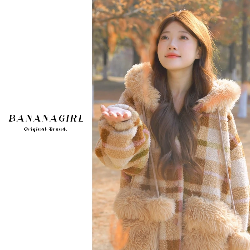Bananagirl【冬暖】睡衣女秋冬新年连帽睡袍循环蓄温速暖家居服外穿