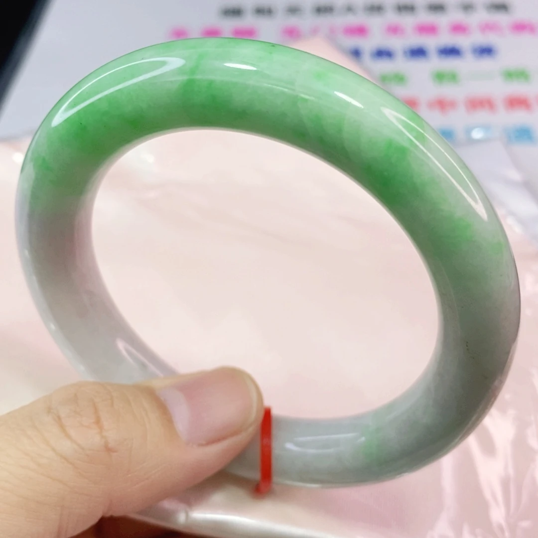 未镶嵌手镯翡翠55.8圈口圆条