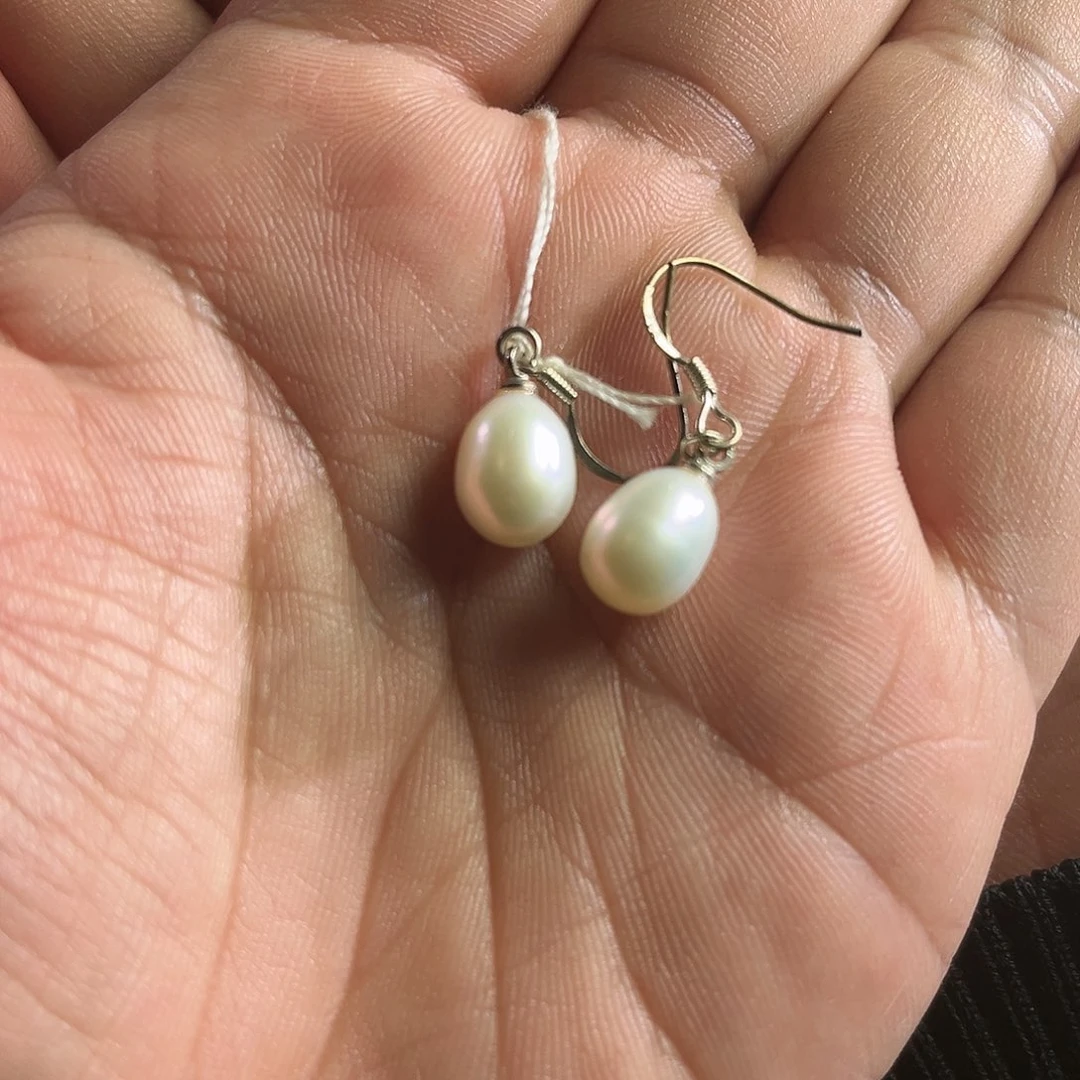 【闪购商品】淡水珍珠耳饰银S925镶嵌贫**人天然