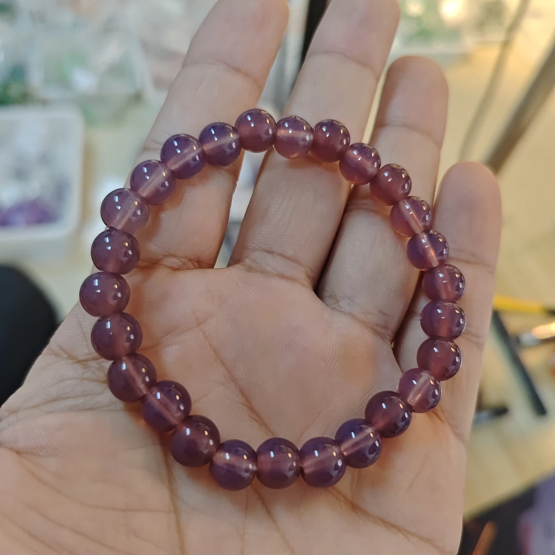 B34号卡8mm紫色圆珠手串