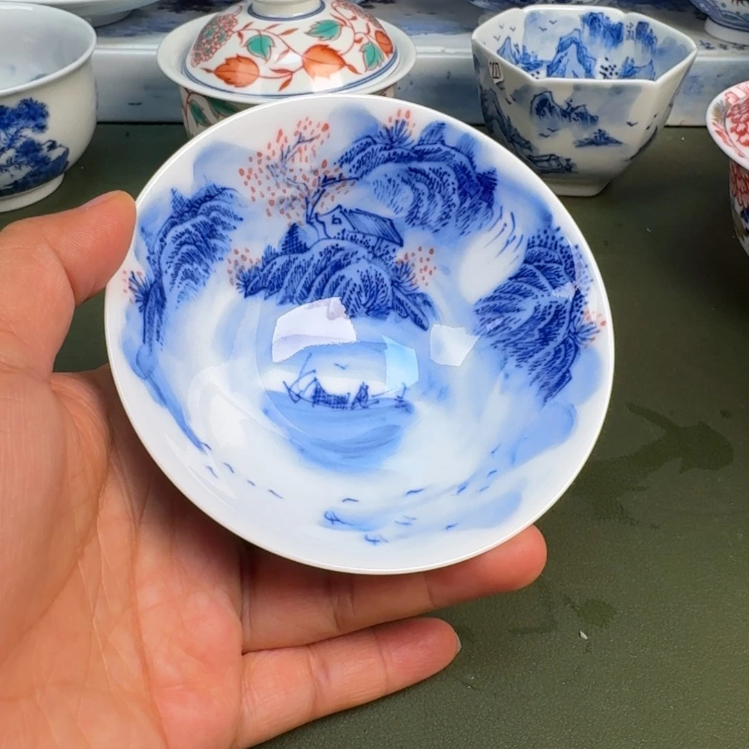 瓷景德镇纯手绘茶具圆圆270