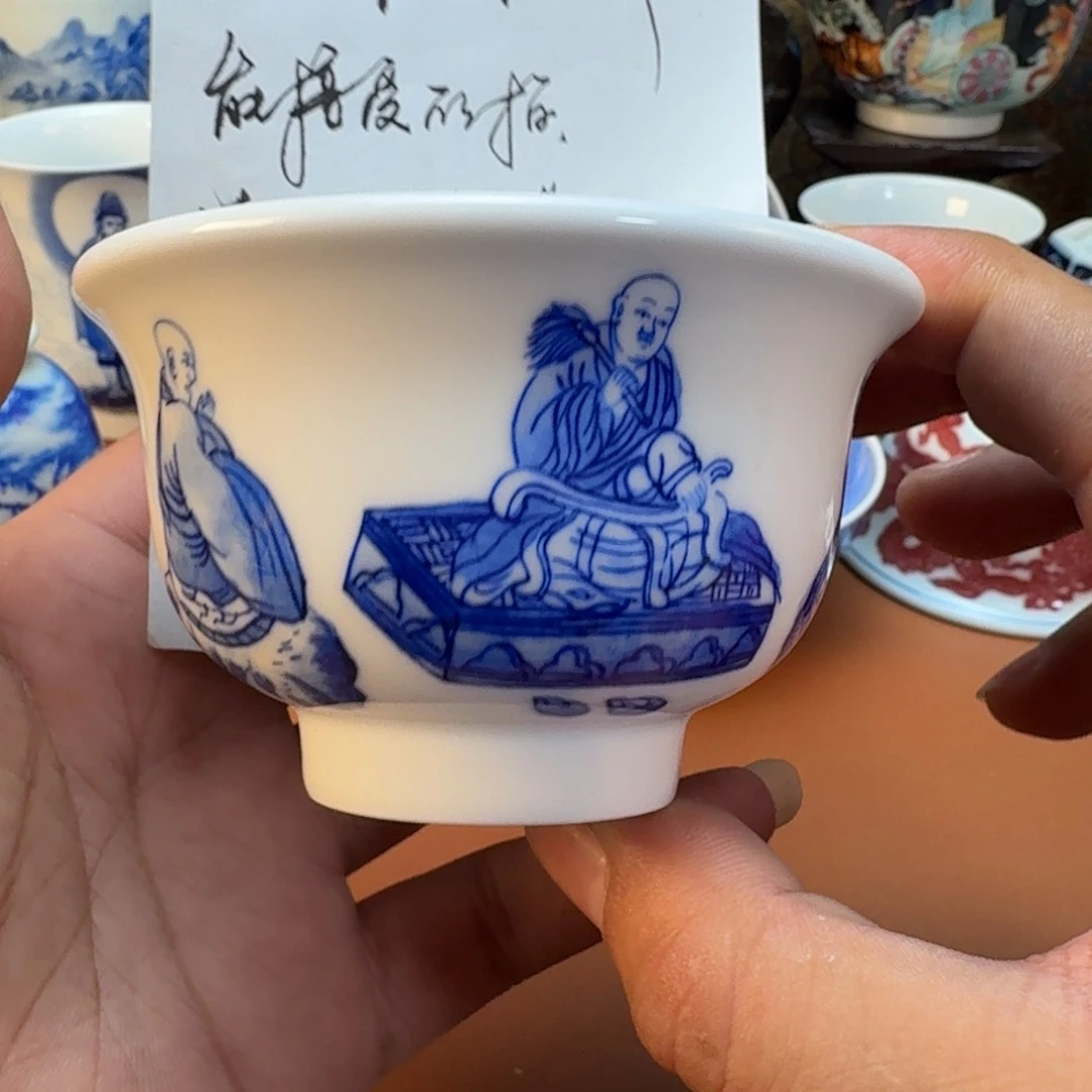 陶杯子景德镇全手工手绘陶瓷