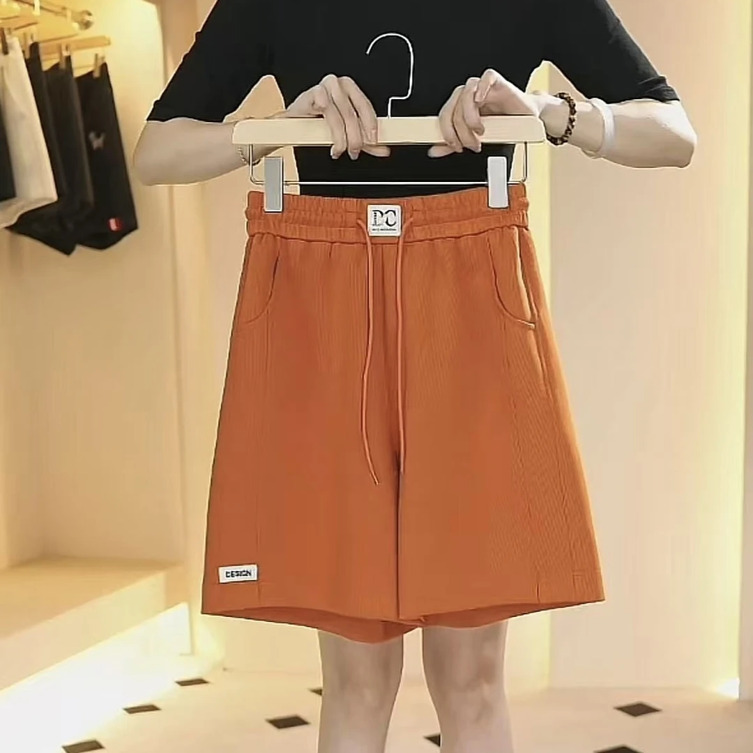 2025新款夏季短裤女爆款薄款高腰显瘦宽松休闲阔腿5分裤