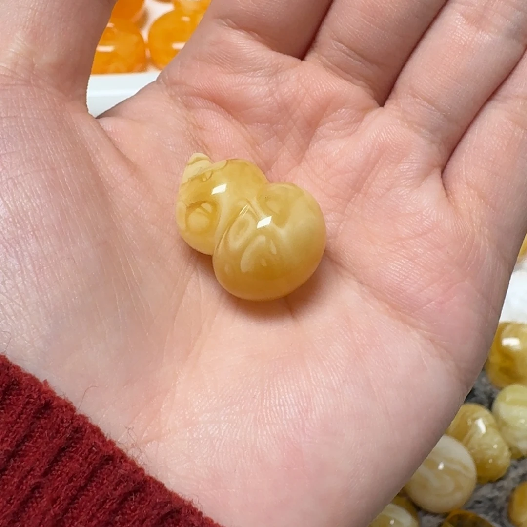 琥珀未镶嵌裸石蜜蜡葫芦