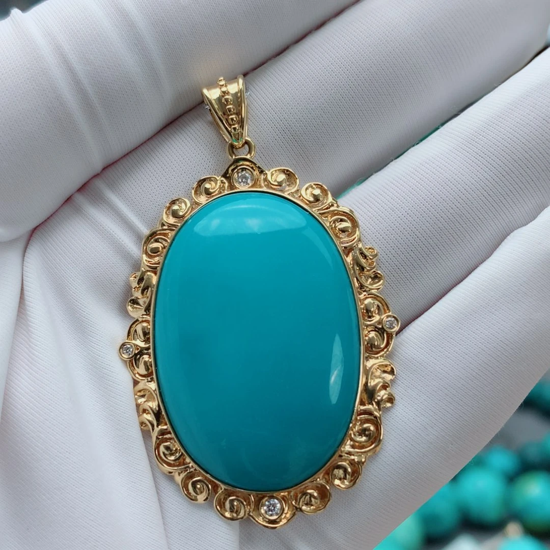 绿松石其他18K金镶嵌