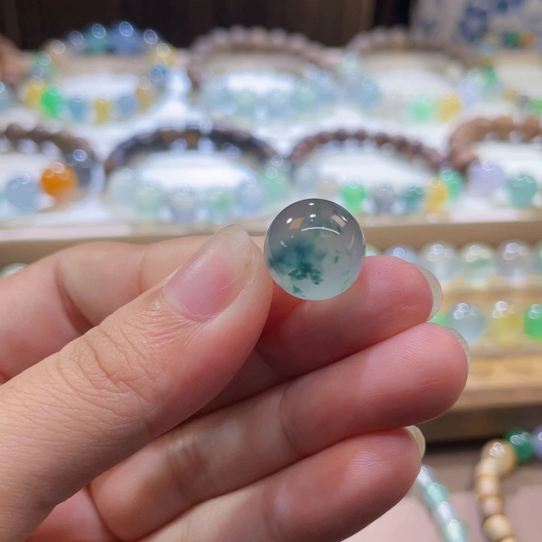 未镶嵌手链翡翠高冰飘蓝花