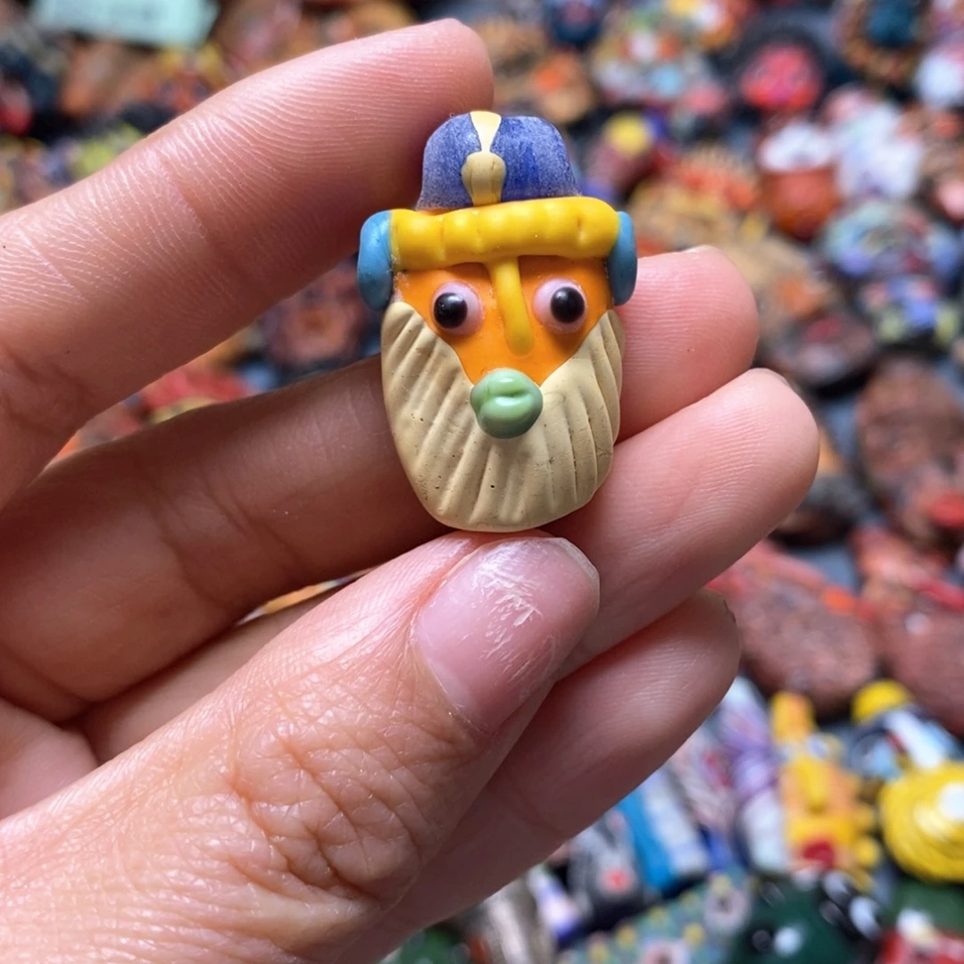 琉璃颈饰印度尼西亚小人脸