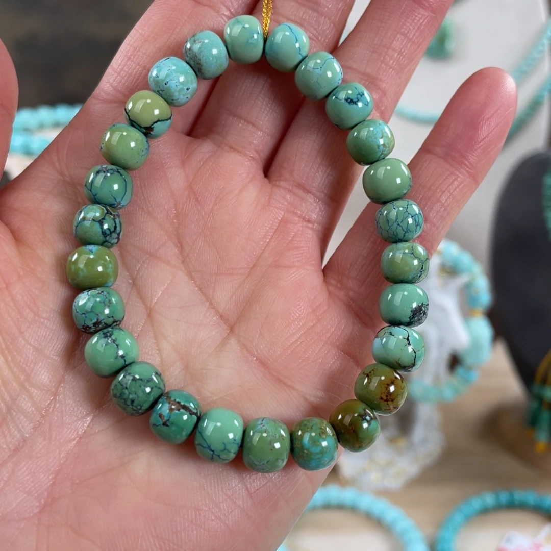 绿松石未镶嵌套链7.7精品炫彩手串