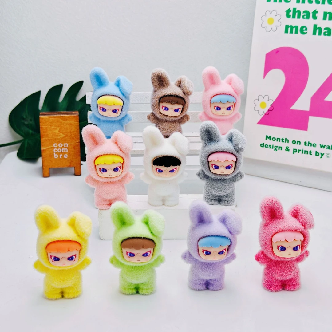 植绒兔头朵拉大表姐diy装饰品盲袋挂配件配件潮玩直播挂饰摆件