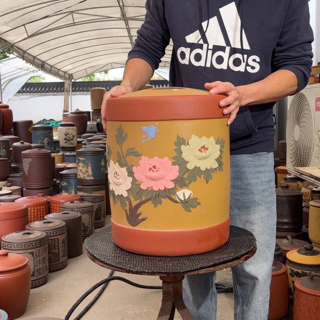 紫砂茶叶罐23 饼茶叶罐