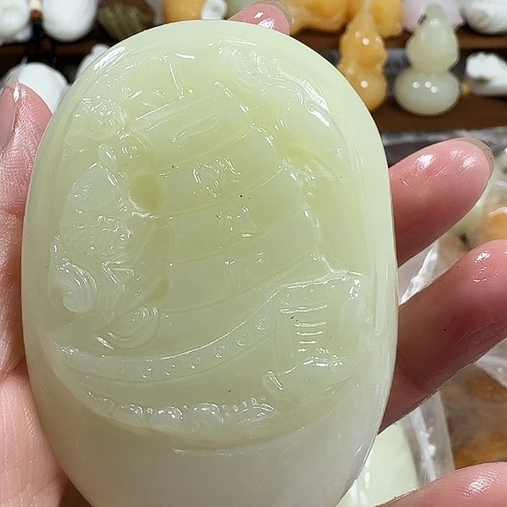 农***)砖雕石头手把件不退不换