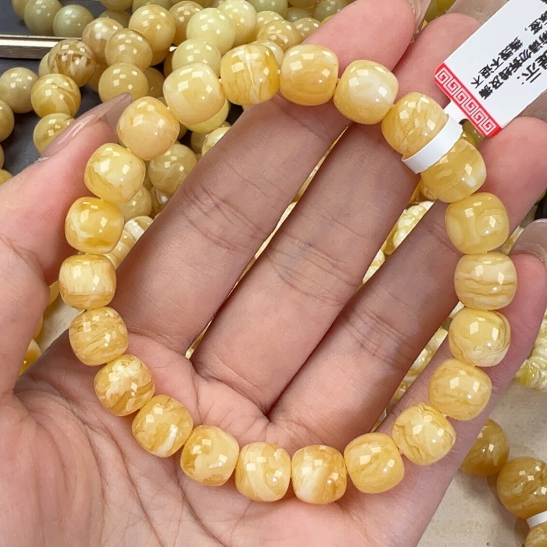 手链琥珀未镶嵌虎皮妖花