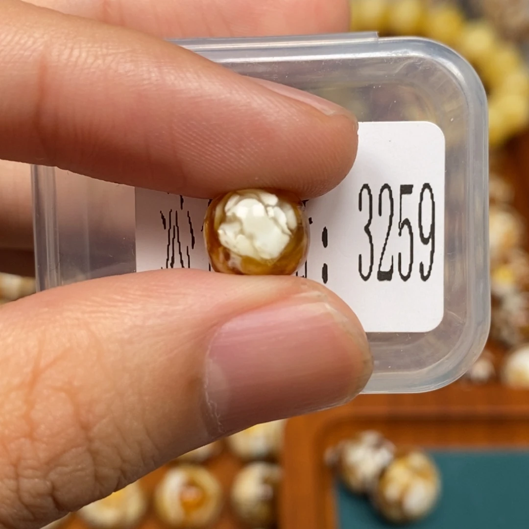 沁色蜜蜡未镶嵌3259