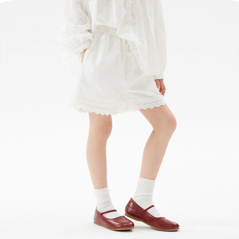 女童花边裤子2025夏季新款儿童韩版宽松百搭短裤中大童薄款休闲裤