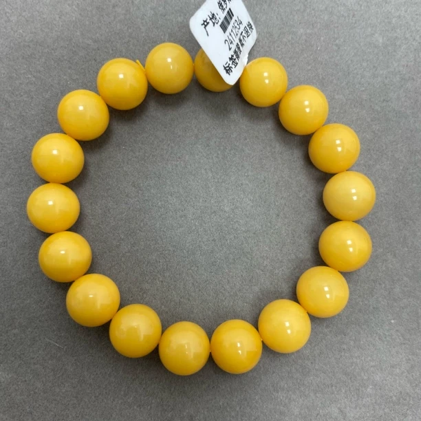 蜜之缘珠宝天然原矿琥珀蜜蜡10+mm氧化蜡圆珠