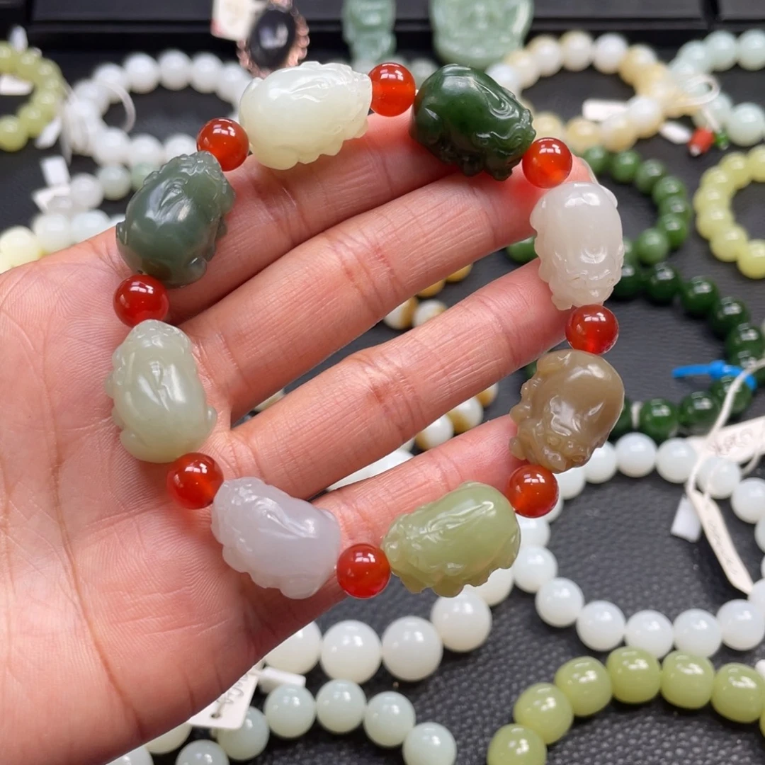 和田玉未镶嵌手链