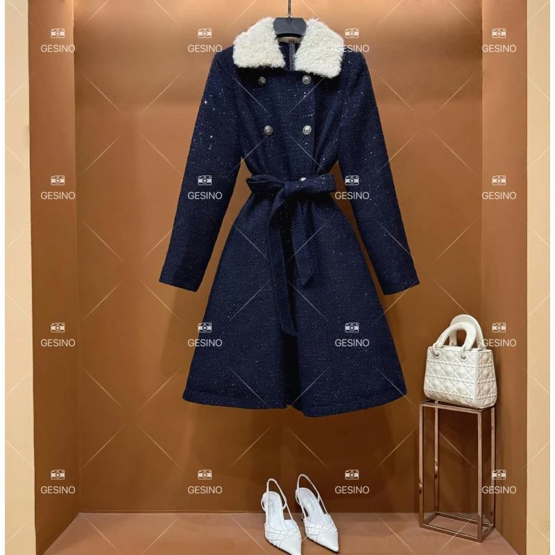 【闵闵】秋冬气质小香风时尚设计师中长款羽绒服 QD-2024965