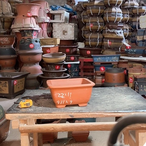 紫砂花盆四方盆一只