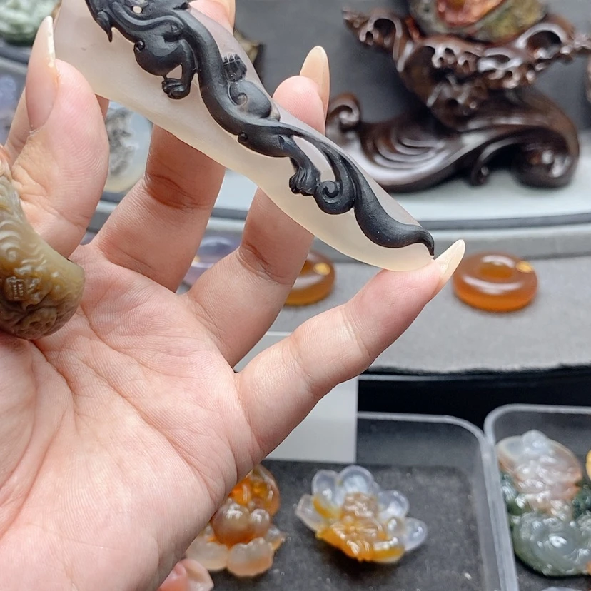 【闪购商品】未镶嵌仿古龙定制玛瑙